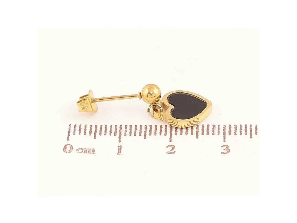 Сережки Xuping пусети TTM Stainless Steel 14K "Сердечка" (335957) 2,7см - фото 2