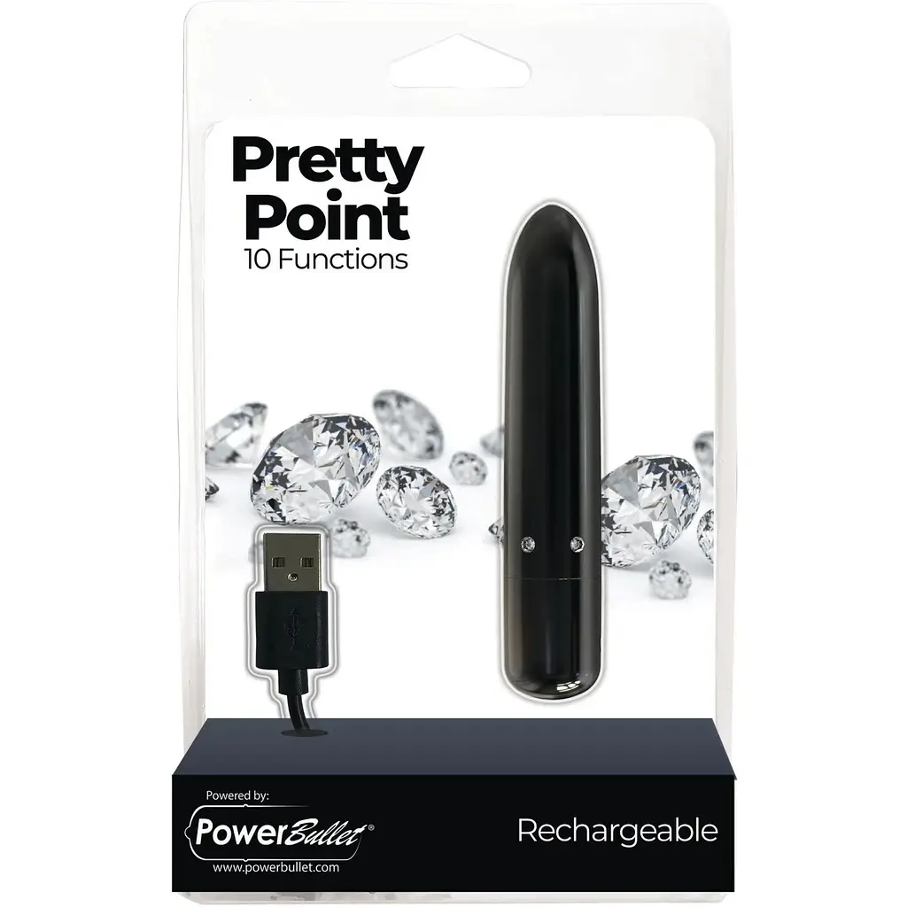 Віброкуля PowerBullet - Pretty Point Rechargeable Bullet Black - фото 6