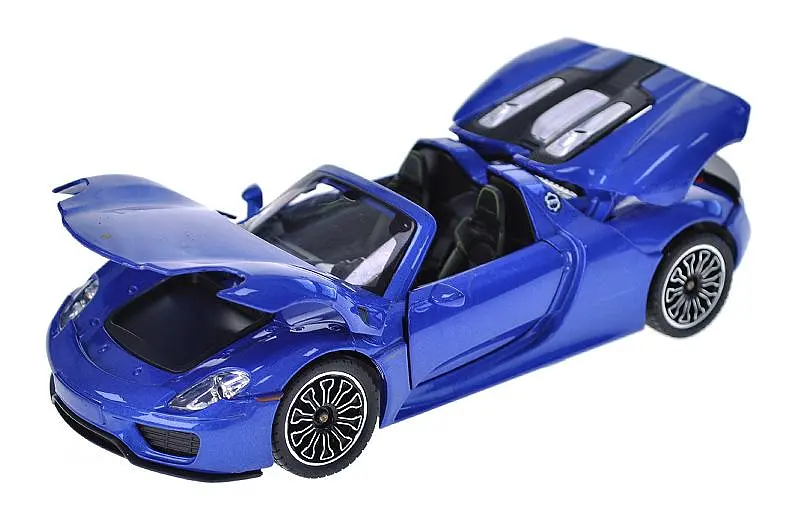 Іграшкова легкова машинка Porsche 918 Spyder 1:24 Автопром світлозвукові ефекти металева 68243A, коробка 25х12, 5х10 см - фото 6
