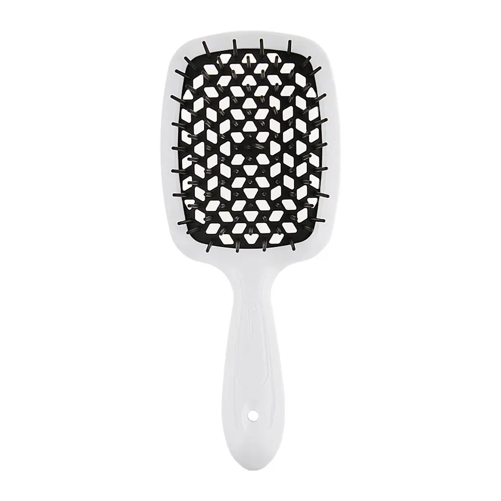 Щітка для волосся біла з чорним Superbrush Janeke