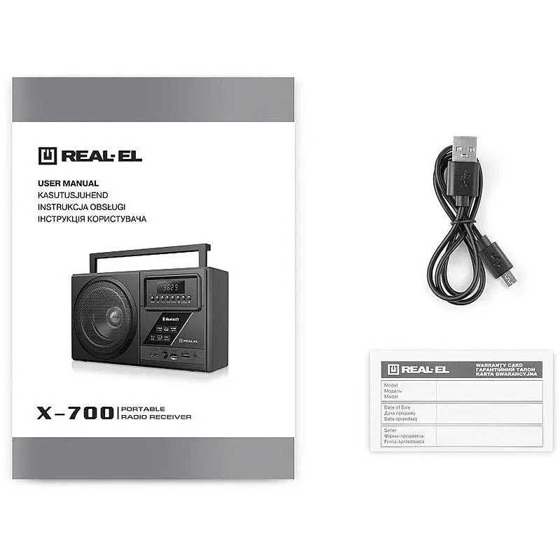 Радіоприймач Real-El X-700 Black (EL121800001) - фото 4