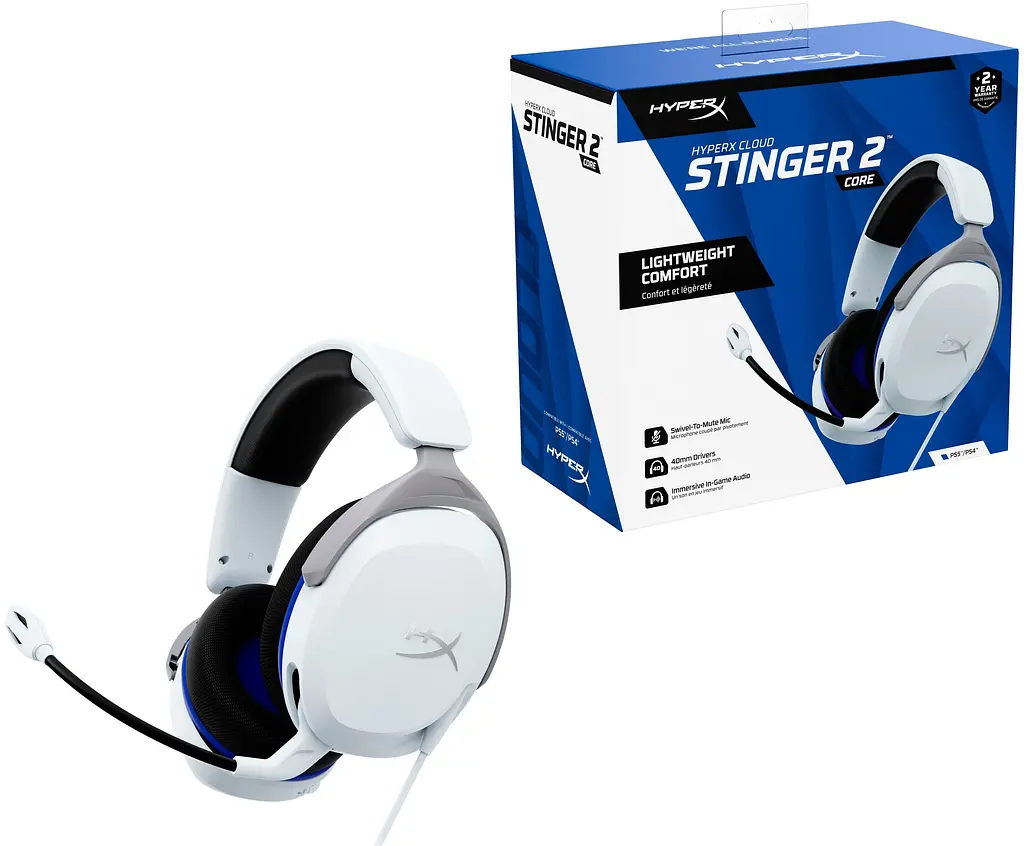Гарнітура Cloud Stinger 2 Core PS5/PS4, mini-jack, біло-синій HyperX teh0013193 - фото 10