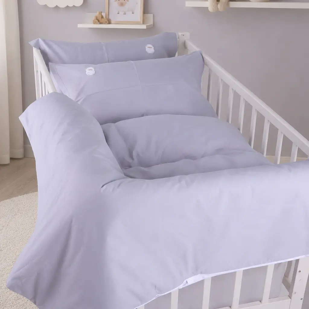 Дитяча постільна білизна MIRSON BABY Poplin Edition Bobby the Sheep Light Gray 110х160см (2200013086215) - фото 3