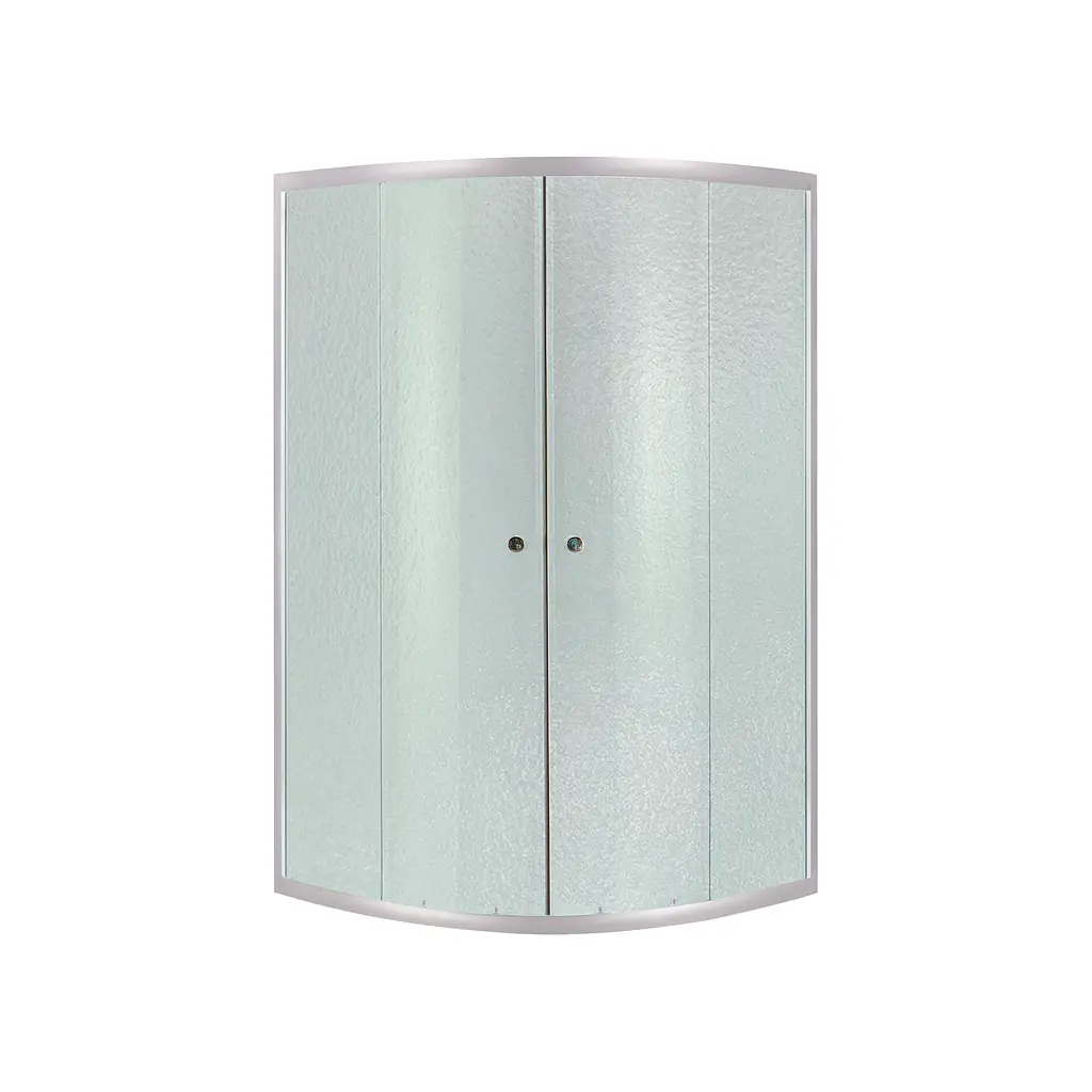Душова кабіна Latwa SC90x90.SAT.MID.FR полукругла, скло Frost 4 мм + Душовий піддон KAPIELKA ST90x90x26, з панеллю Lidz, Універсальна, хром матовий, глубокий более 20 см - фото 3