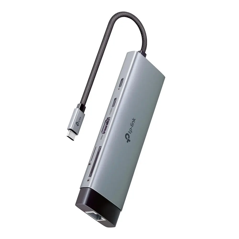 TP-Link Хаб USB UH9120C USB-C > 3xUSB3.0/1xUSB-C/xHDMI/1xRJ45/1xSD/1xmicroSD/1xPD 100Wh - фото 3