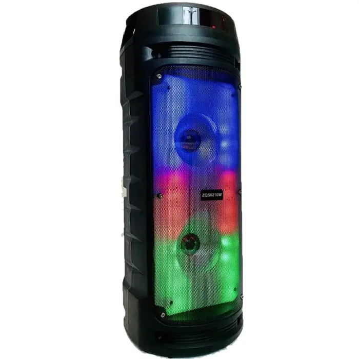Бездротова акумуляторна Bluetooth колонка BT5.0 караоке бумбокс 30W акустична система з мікрофоном та LED RGB підсвічуванням UKC ZQS 6210 - фото 3
