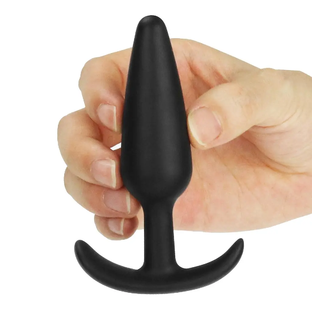 Анальна пробка LoveToy Lure Me Butt Plug Slim 10 см (чорний) - фото 7