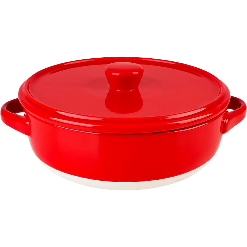Форма для запекания МВМ My Home круглая с крышкой M 22.5х18х7.5 см (KP-45 M WHITE/RED) - фото 9