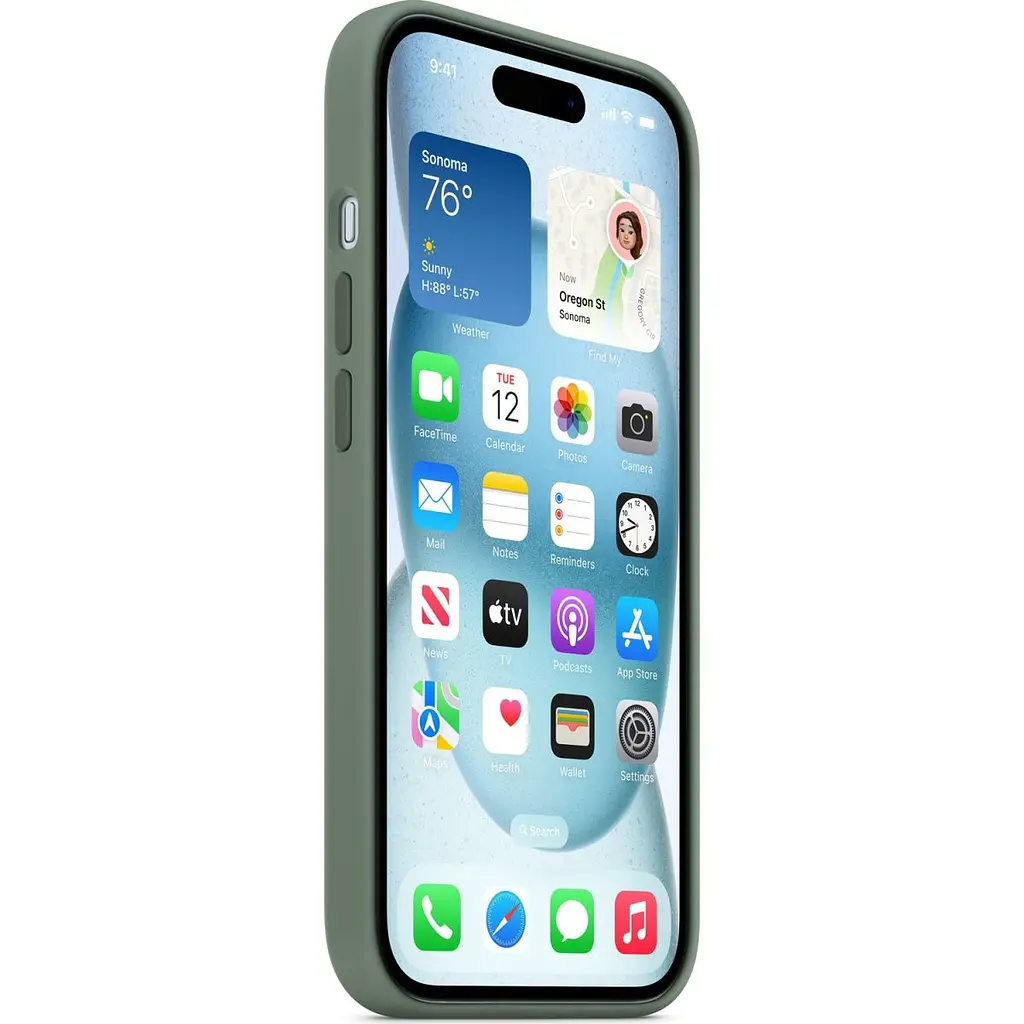 Чохол Silicone Case with MagSafe для Apple iPhone 15 Storm Cypress ААА [95903] - фото 2