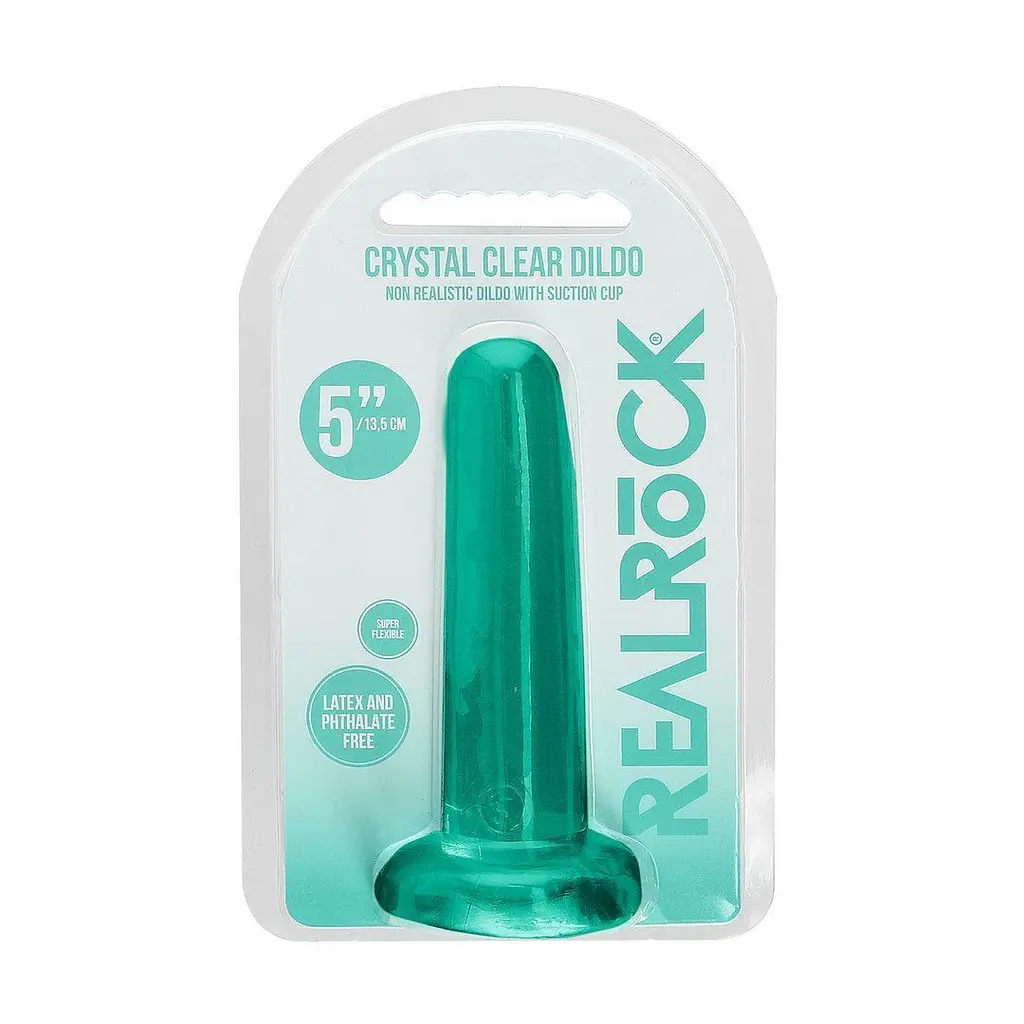Фалоімітатор Realrock Crystal Clear Dildo 5.3", 13.5 см (зелений) - фото 5