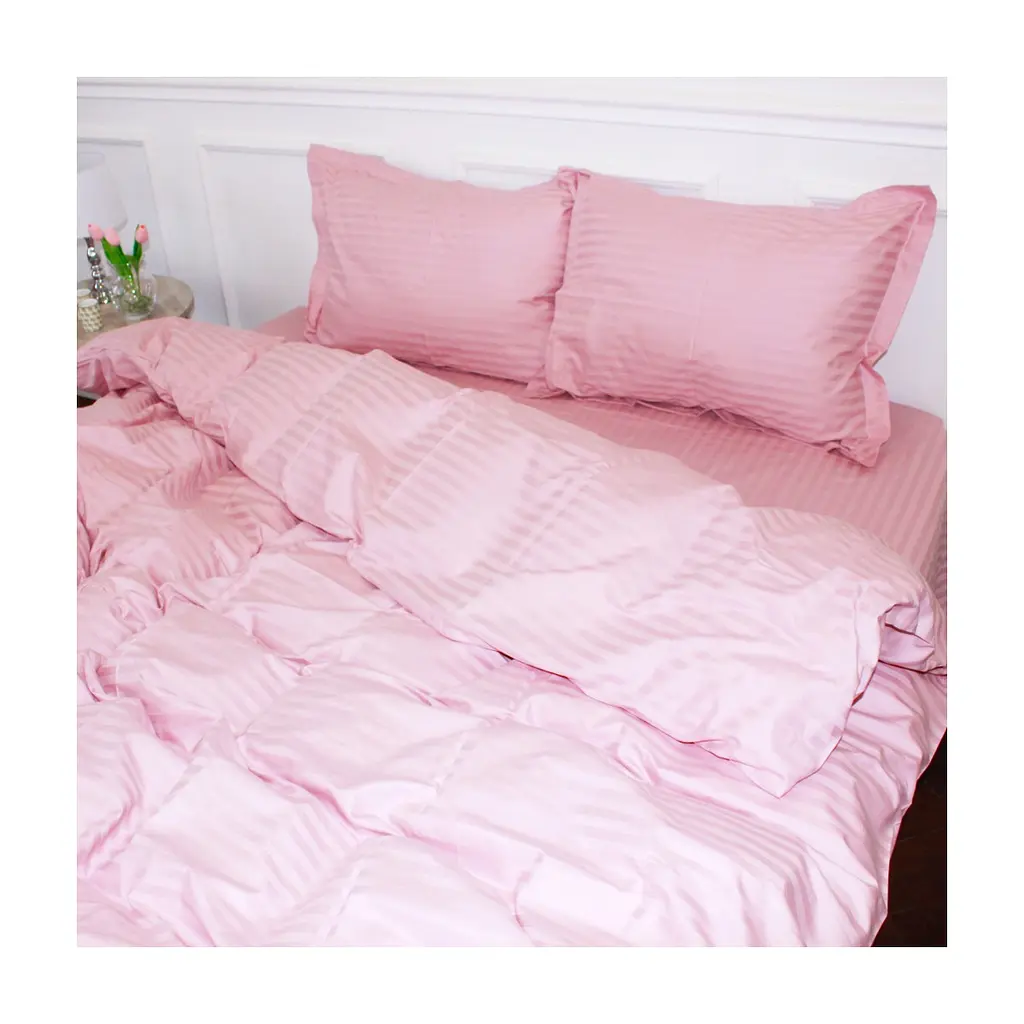 Постільна білизна MirSon Satin Stripe 30-0007 Pink 2х143х210 сімейний (2200005249901) - фото 2