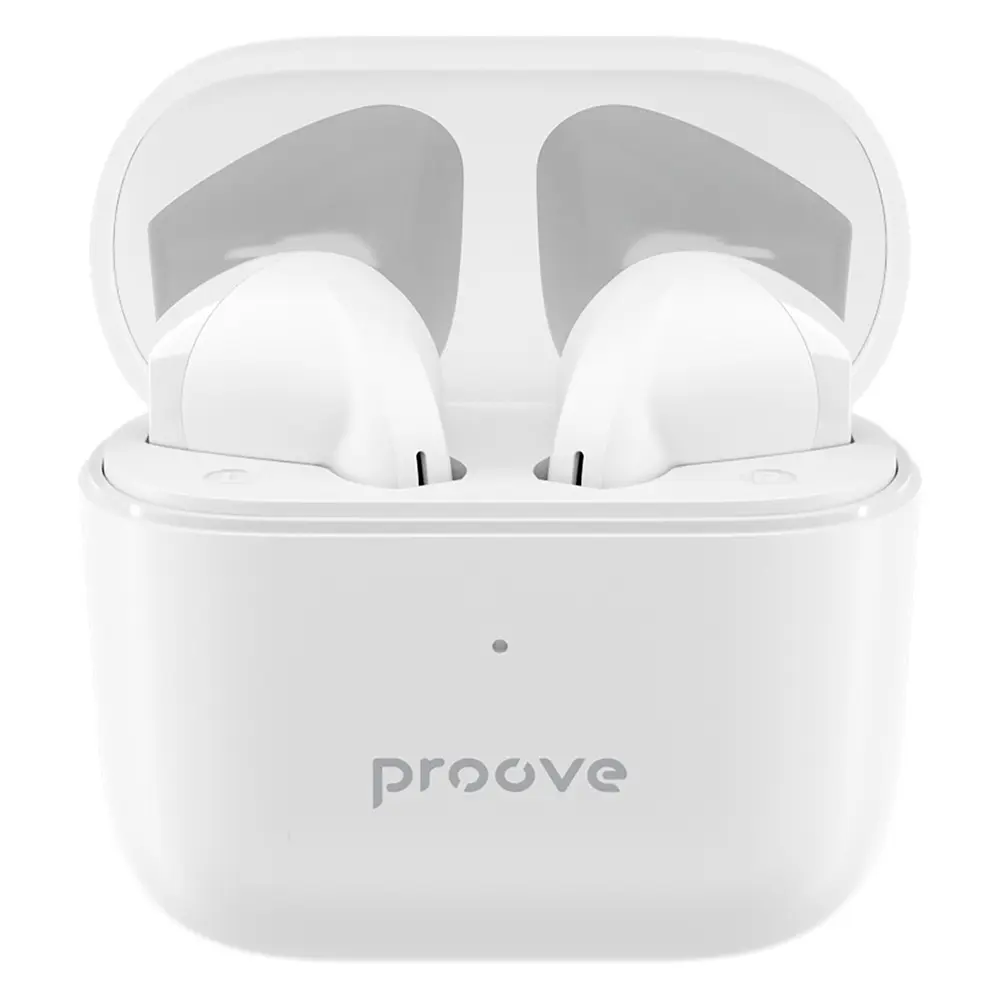 Беспроводные наушники Earphones Proove Mainstream, IPX4, ENC, BT5.3, 40mAh, 400mAh, 4h, TWS white UA UCRF - фото 2