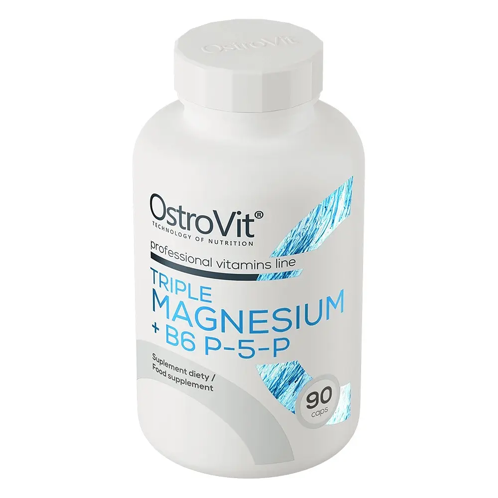 Вітаміни та мінерали OstroVit Triple Magnesium + B6 P-5-P 90 капсул - фото 2
