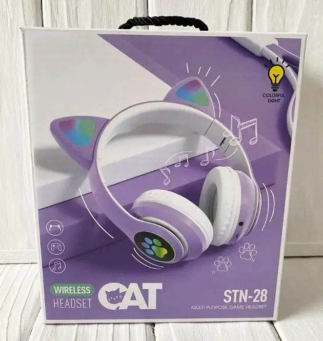 Беспроводные детские наушники Cat Ear STN-28 с кошачьими ушками - фото 9
