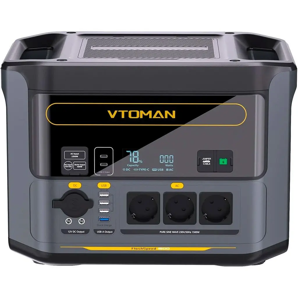 Зарядна станція Vtoman FlashSpeed 1500 PB-58 1500W 1548Wh / 1500 Вт / 1548 Вт/ч / LiFePO4 (FlashSpeed 1500) UA - фото 2