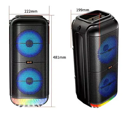 Портативна Bluetooth колонка ZQS-6227 акустична система з мікрофоном та RGB підсвічуванням Чорний - фото 8