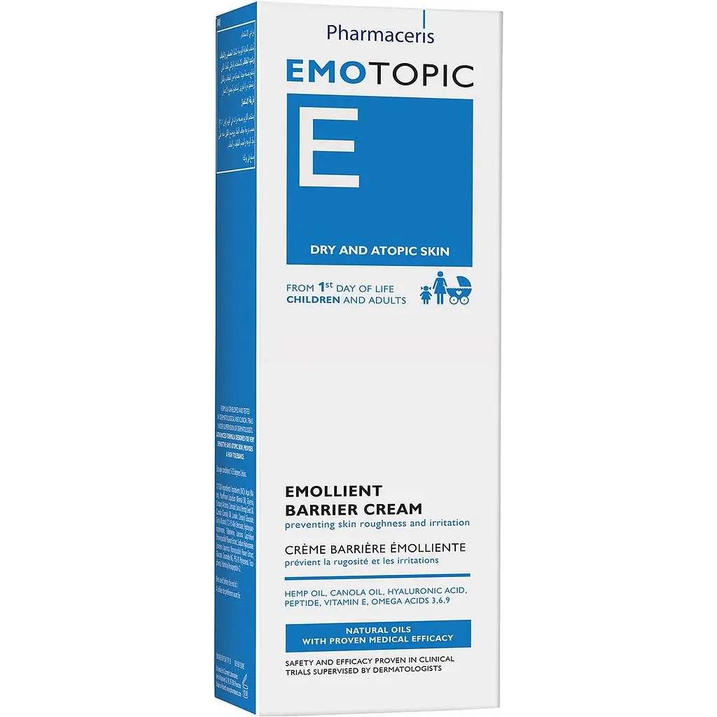 Емолентний пом'якшувальний крем для обличчя та тіла Pharmaceris E Emotopic Emollient Barrier Cream, для сухої та схильної до атопічного дерматиту шкіри, 75 мл - фото 2
