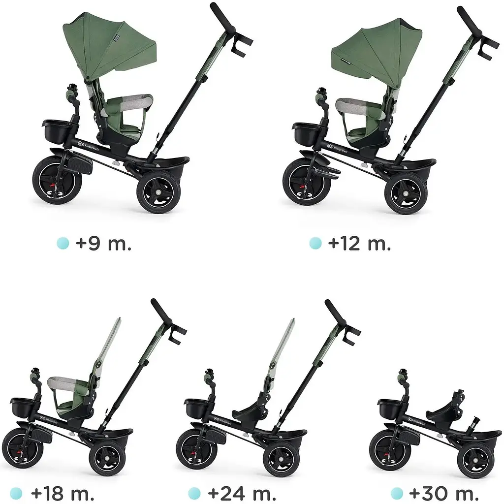 Трехколесный велосипед Kinderkraft Spinstep Pastel Green зеленый (KRSPST00GRE0000) - фото 16