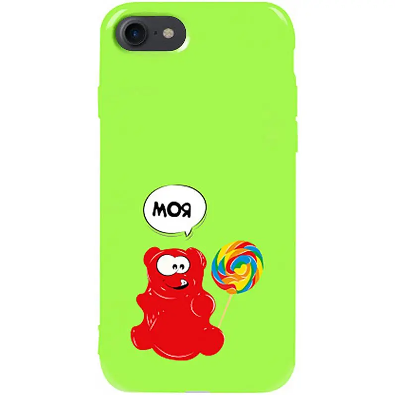 Чохол-накладка Toto Pure TPU 2 mm Print Case Apple iPhone 7/8/SE 2020 #14 Valera Candy Green