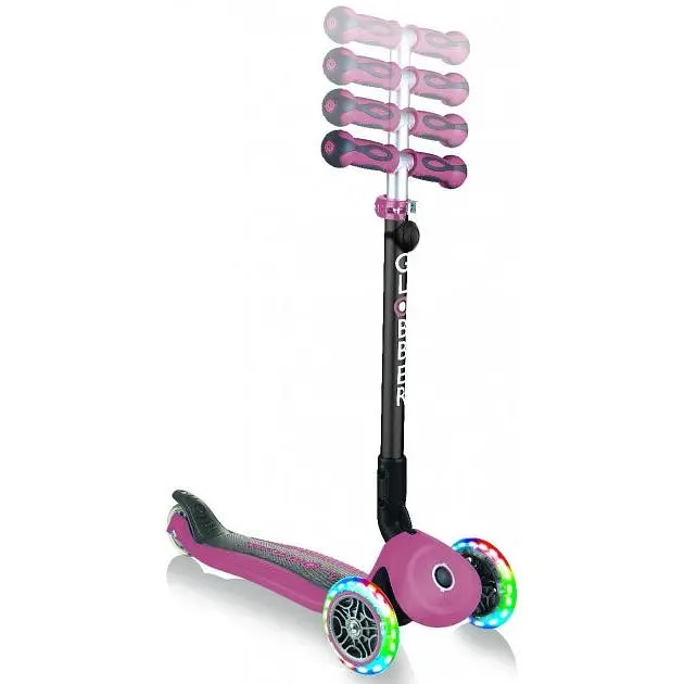 Самокат Globber Go up deluxe lights 5в1, колеса з підсвічуванням, рожевий (646-210) - фото 3