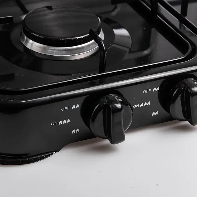 Газова плита настільна SOKANY SK-6004 газова плитка 4 конфорки 48×48×8 см портативна міні плита під балонний газ 8800 Вт Чорний - фото 3