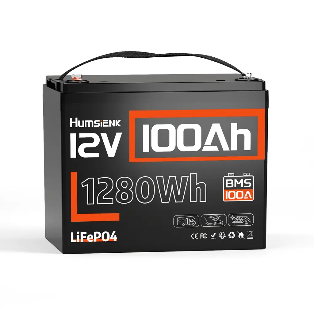 Акумулятор Humsienk HS12V100AH100-UA LiFePO4 12 В 100 А·год, 1280 Вт·год, IP65