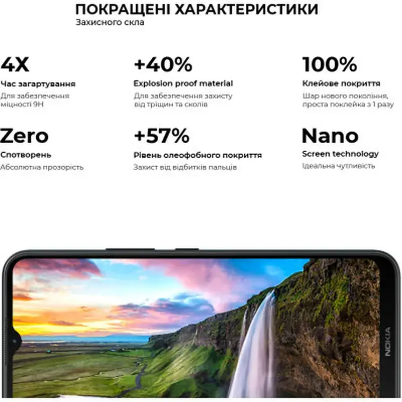 Скло захисне Armorstandart Pro Nokia C21 Plus Black (ARM62198) - фото 2