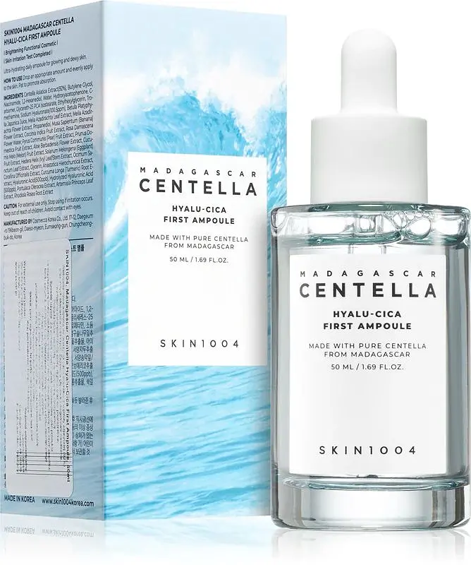 Відновлювальна зволожуюча сироватка SKIN1004 Madagascar Centella Hyalu-Cica First Ampoule 50 мл - фото 2