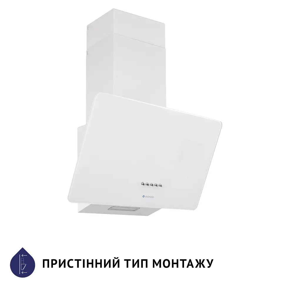 Витяжка декоративна похила Minola HDN 5224 WH 700 LED - фото 2
