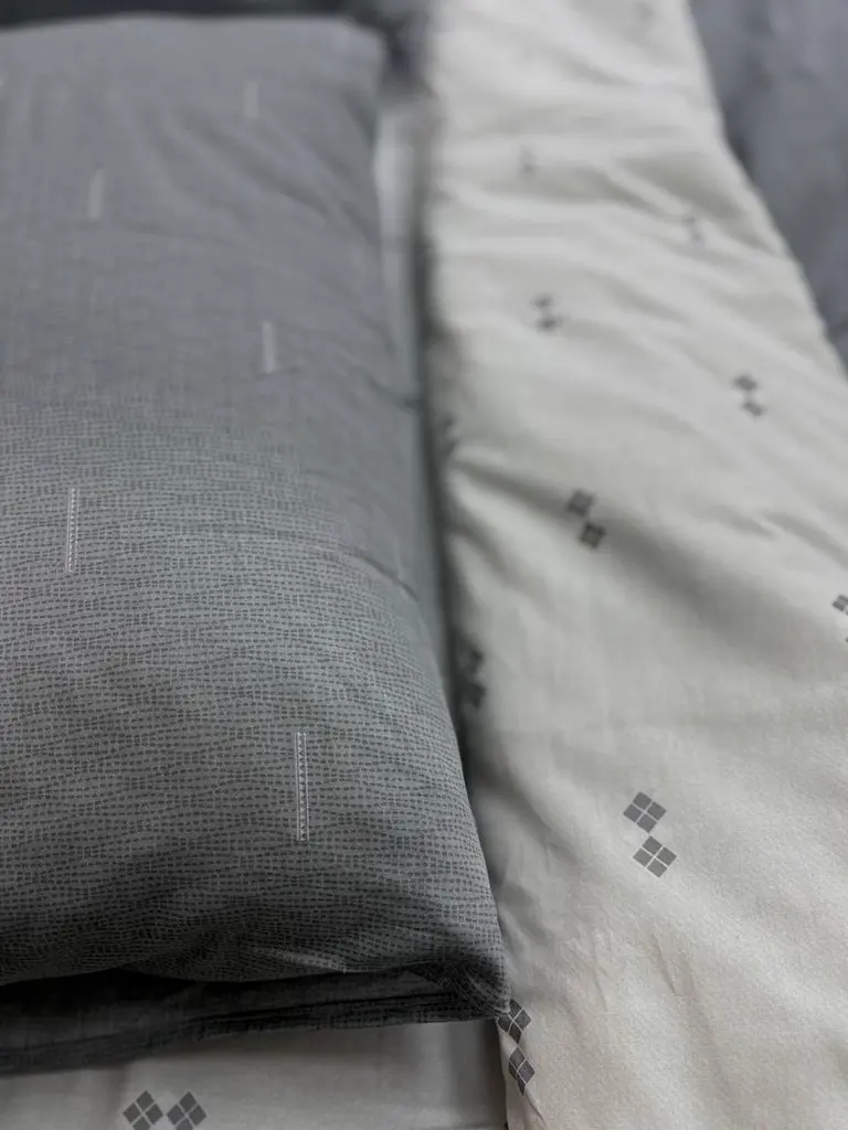 Комплект постільної білизни Ecotton полуторний 150х215 см сіра Полоса 21205 (23672) - фото 2