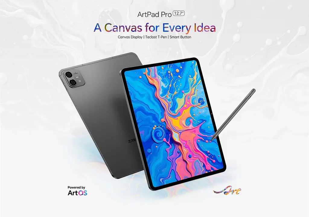Планшет TECLAST ArtPad Pro 12.7" 8ГБ, 256ГБ, LTE, 10000мА рік, Android, сірий - фото 2