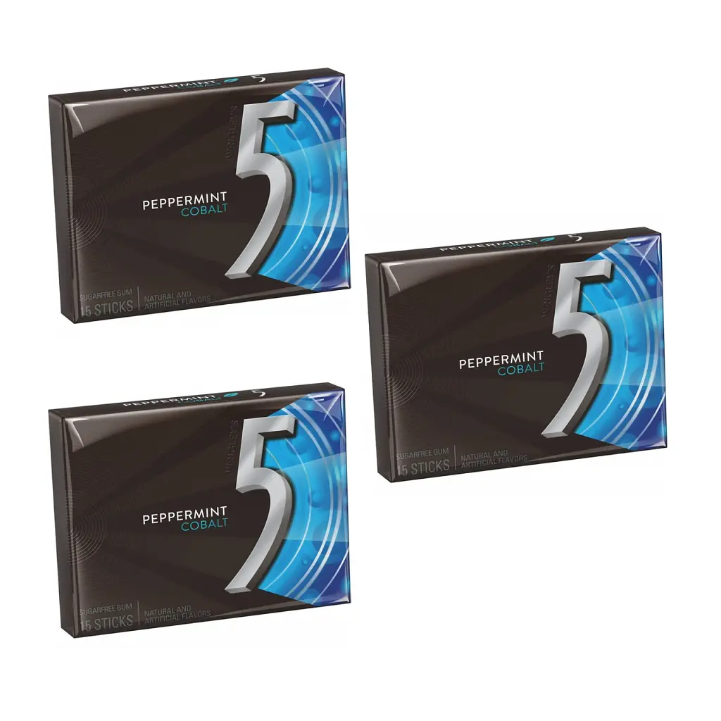 Жувальна гумка Wrigley's 5 Gum Peppermint Cobalt без цукру - фото 3