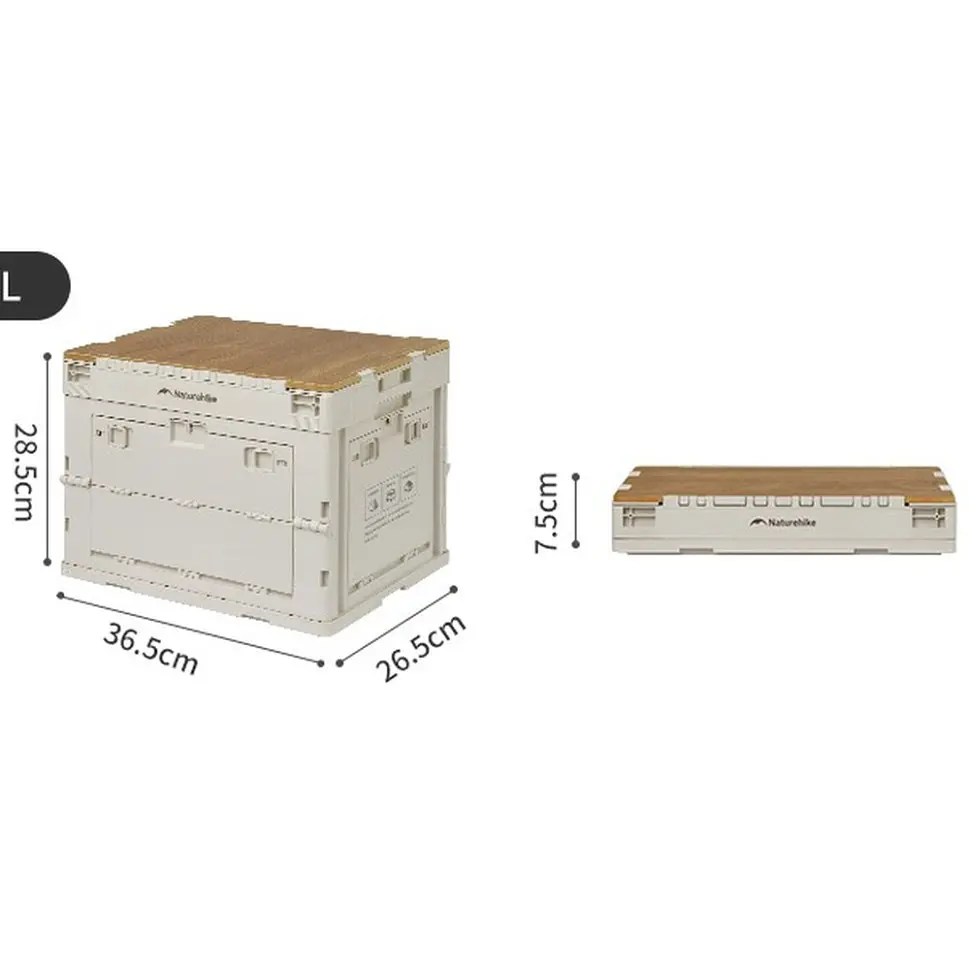 Складаний контейнер Naturehike CNK2450XB020, 26 л, бежево-сірий - фото 5