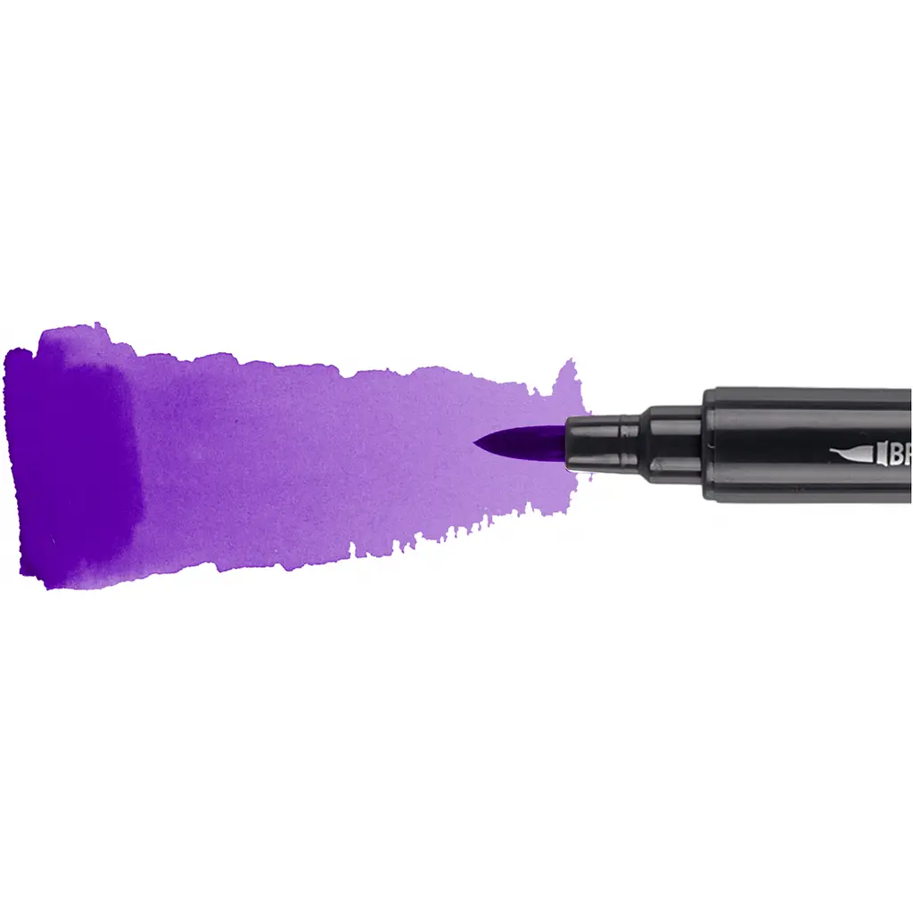 Маркер акварельний Santi Brush Marker SWB-13 глибокий фіолетовий двосторонній 6 шт. (391069) - фото 2