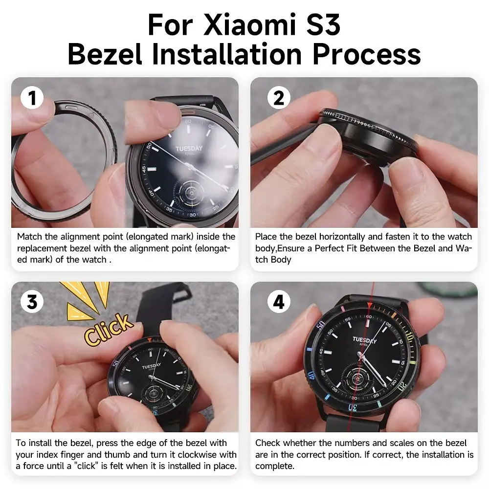 Безель Multicolor и силиконовый ремешок Sikai для смарт-часов Xiaomi Watch S3/S4 - фото 9