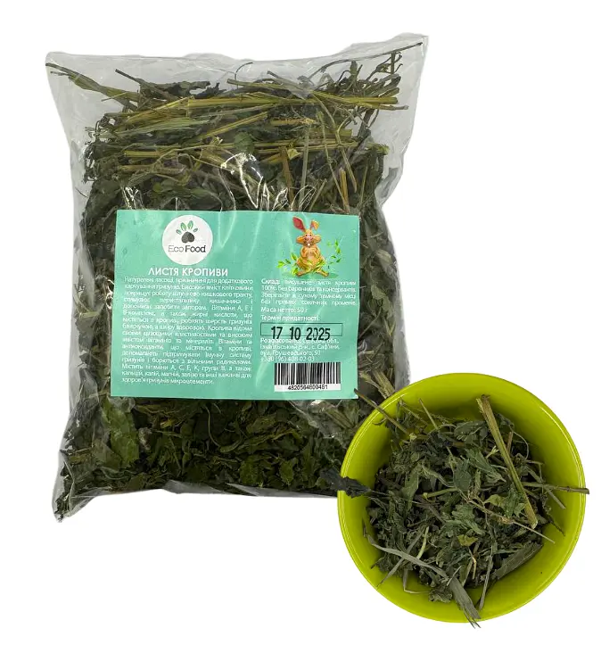 Ласощі для гризунів EcoFood листя кропиви 50 г 800481 - фото 2