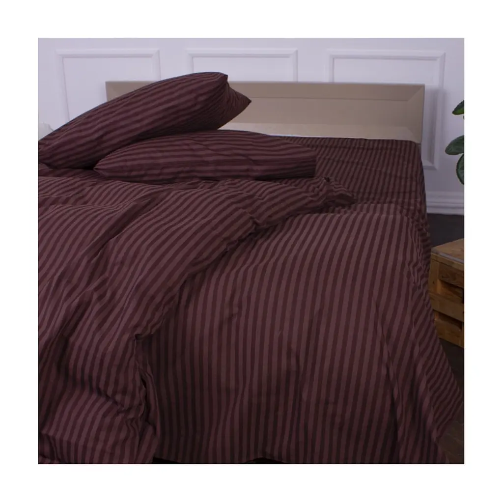 Наволочка MirSon Ranforce Elite 17-0617 Stripe Brown 50х70 см (2200008202101) - фото 3