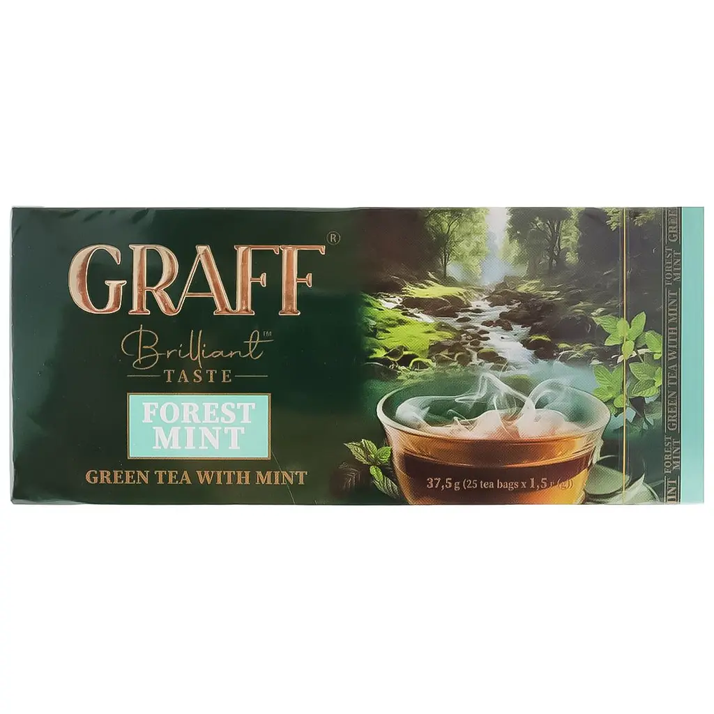 Чай зелений Graff Forest mint байховий 1.5 г х 25 пакетів