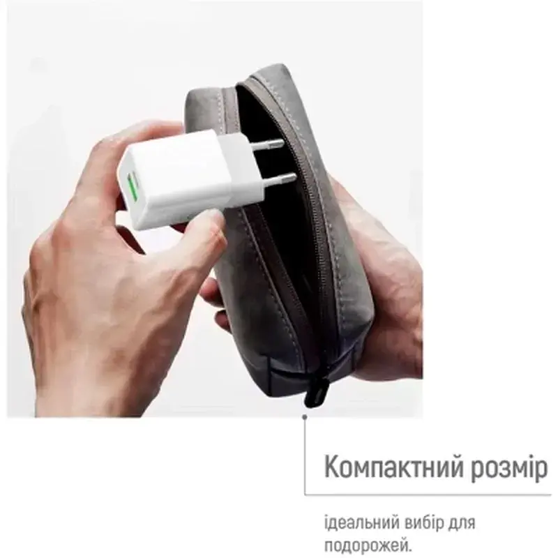 Зарядний пристрій ColorWay USB-C PD20W + 1xUSB QC4.0 white (CW-CHS062PD-WT) - фото 10