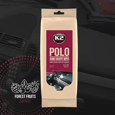 Серветки вологі для очищення панелі приладів K2 Polo Wipes 20х18 см (K420) 24 шт - фото 3