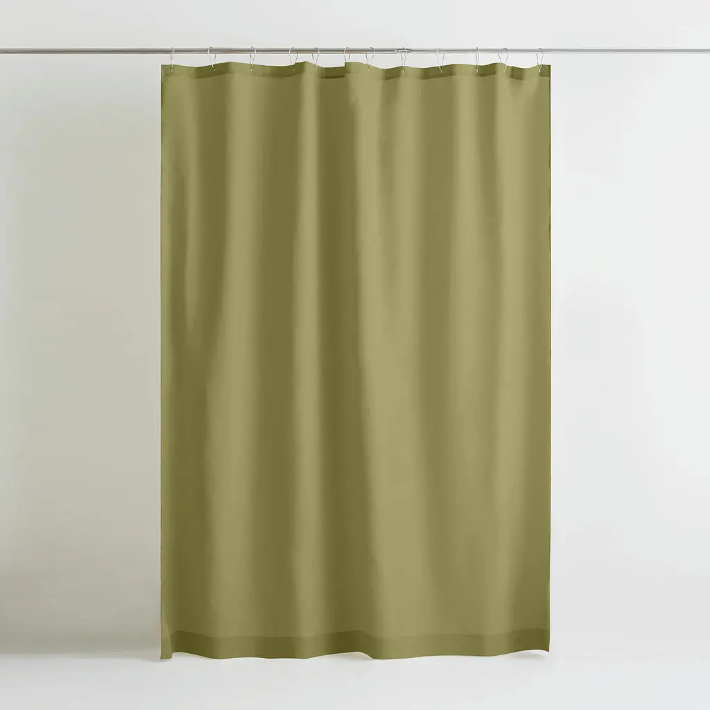 Шторка для душу та ванної Cosas з кільцями 180х200 olive, оливка (ShowerCurtains_27Olive_DUK_180x200_Hook) - фото 2