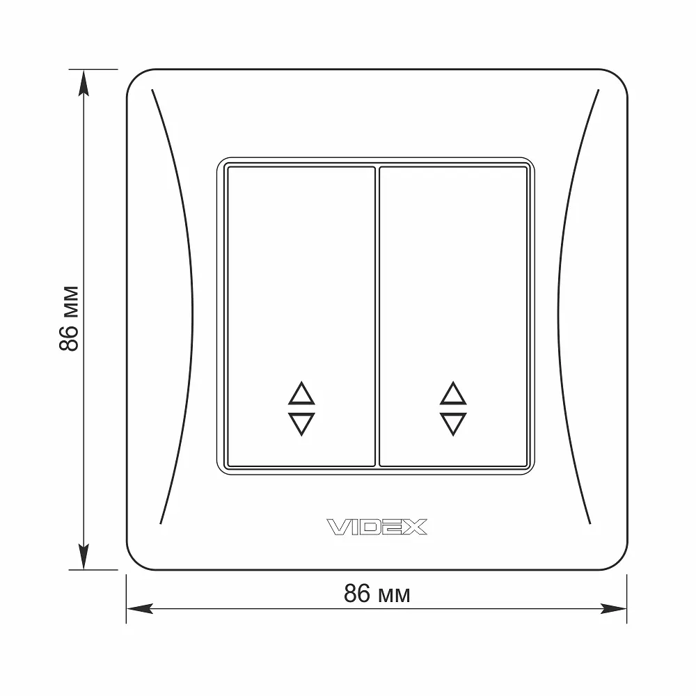 Вимикач двоклавішний Videx Binera прохідний кремовий (VF-BNSW2P-CR) - фото 4