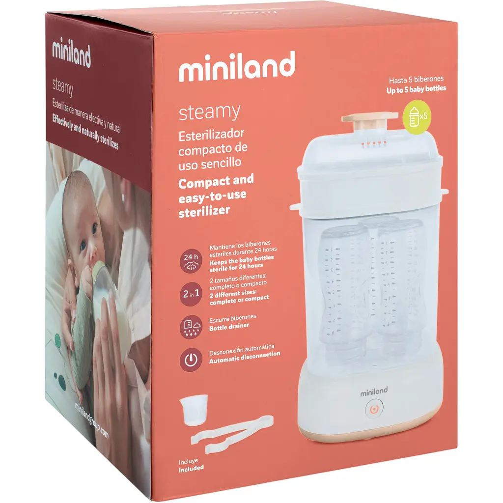 Стерилизатор на 5 бутылочек Miniland Mini Steamy (89687) - фото 3