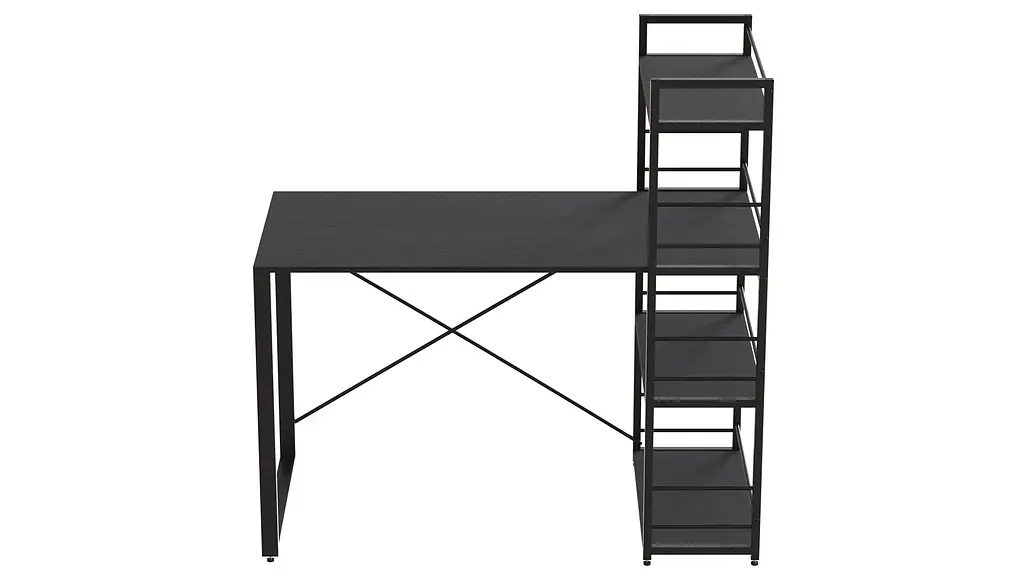Письмовий стіл Ferrum-decor Серії Конект з етажеркою 75x120x60 чорний ДСП Сосна Кембра 16мм (FRD-104224) - фото 4