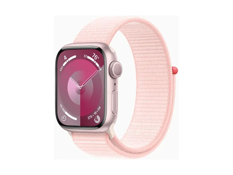 Смарт-годинник Apple Watch Series 9 GPS 41mm Pink Aluminum Case w. Light Pink S. Loop (MR953)