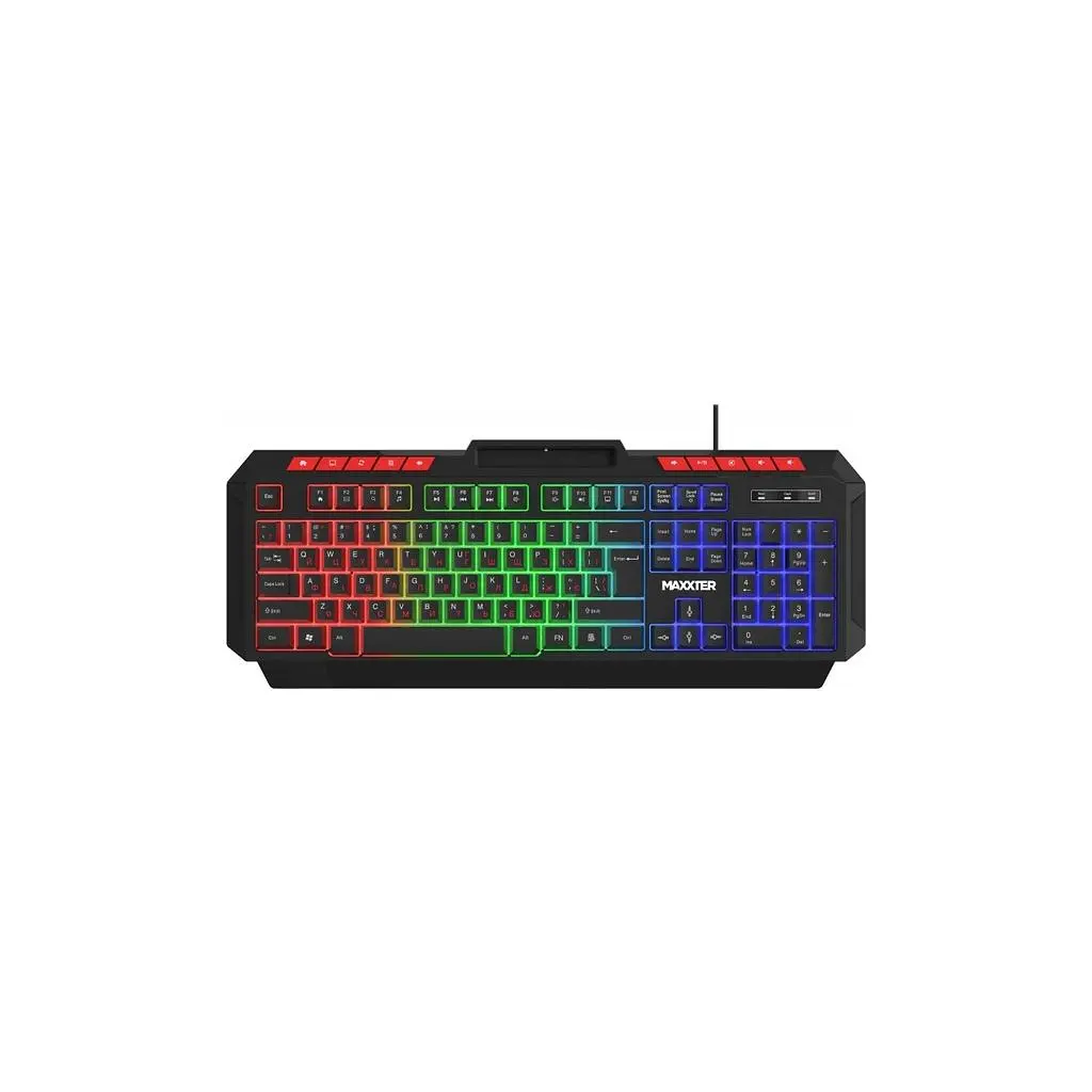 Клавіатура Maxxter USB UA Black (KBG-UML-02B-UA)