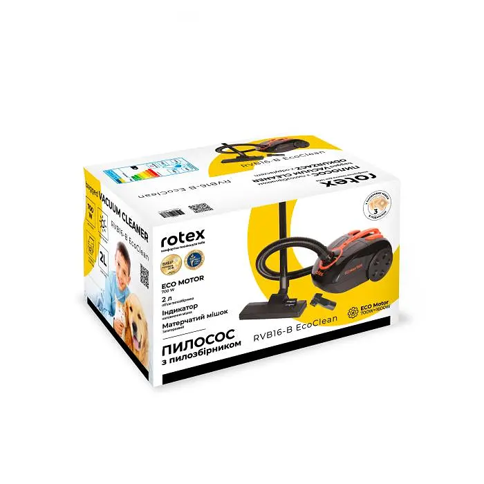 Пилосос Rotex RVB16-B EcoClean - фото 11