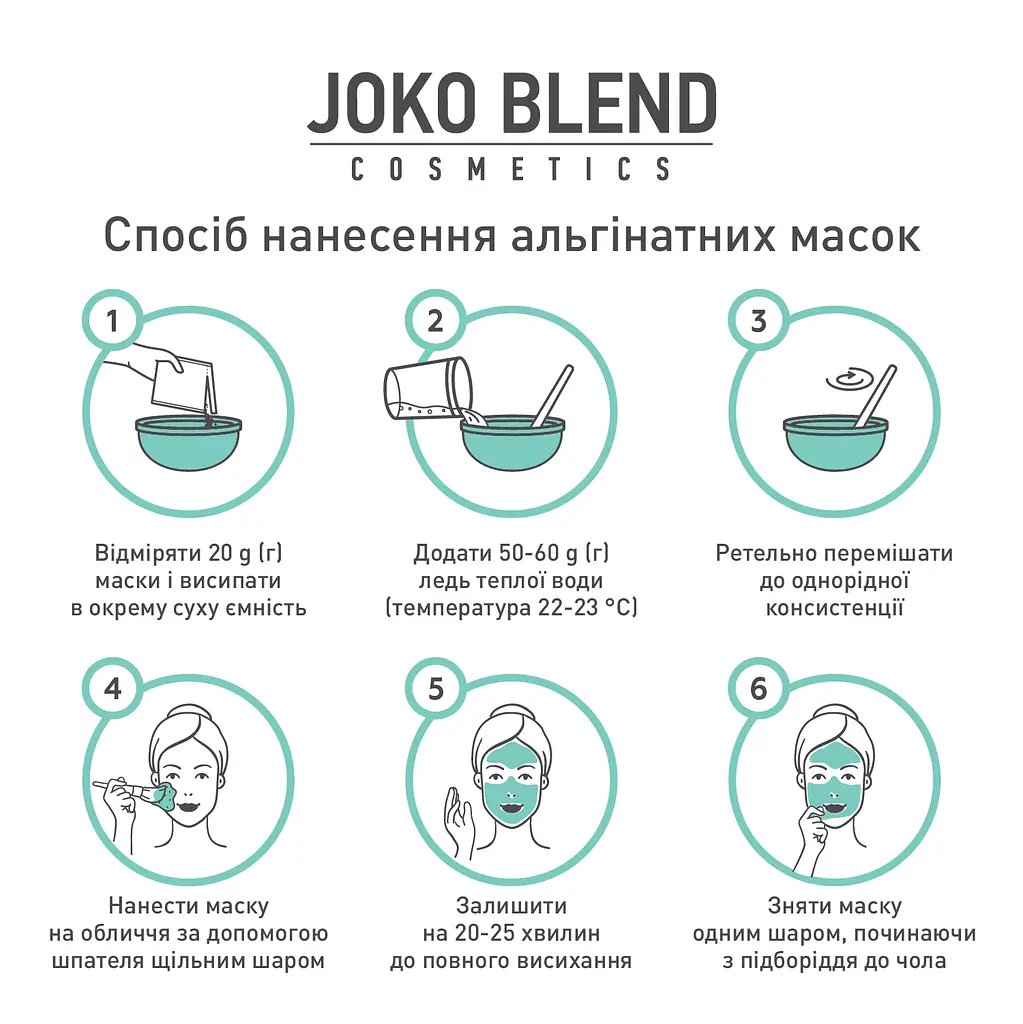 Маска для обличчя Joko Blend альгінатна з хітозаном і алантоїном 200 г - фото 5