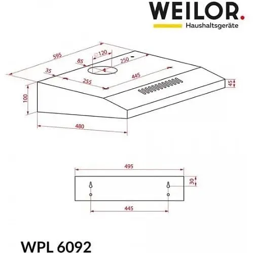 Витяжка Weilor WPL 6092 FBL - фото 8