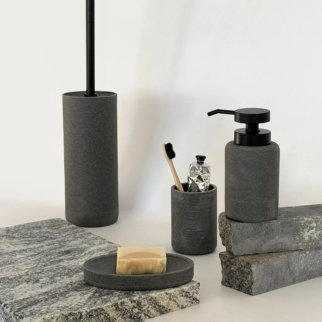 Комплект аксесуарів для санвузла МВМ My Home London сірий (MVM-MH-44 GRAY) - фото 9